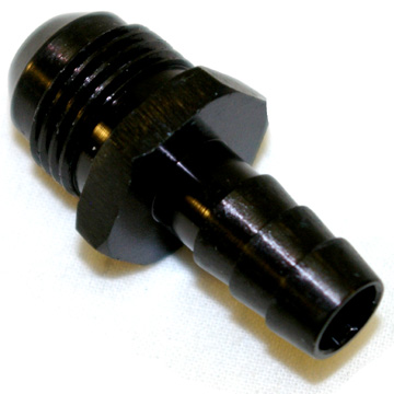 AN to Barbed Fitting Adaptor, -10 AN to 4mm Black