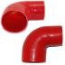 Silicone Reducer, 90 bend - 3.0" to 2.5" - Red