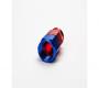 Stainless Steel Line Straight Adaptor, -10 AN Red/Blue