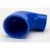 Silicone Reducer, 90 bend - 4.0" to 3.0" - Blue