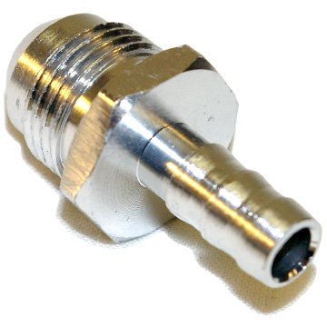AN to Barbed Fitting Adaptor, -6 AN to 8mm Silver