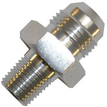 AN to NPT Adaptor, -6 AN to 1/8'' NPT Silver